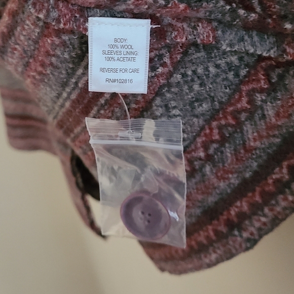 NWOT Garnet Hill Asymmetrical Boiled-Wool Coat Size 8 Regular - Picture 5 of 8